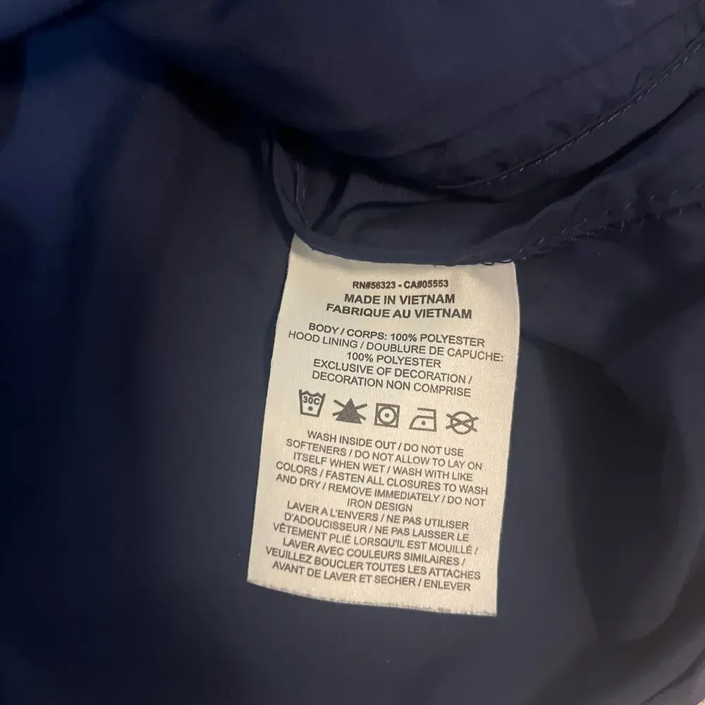 Nike Big Kids Boys Windrunner Jacket Navy White Blue Logo Hooded‎ Full Zip Sz M